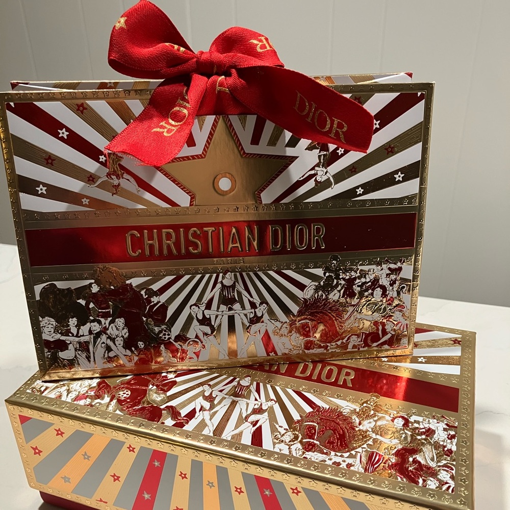 Dior Lunar New Year Box Set - beauty gift pouch red gold Chinese